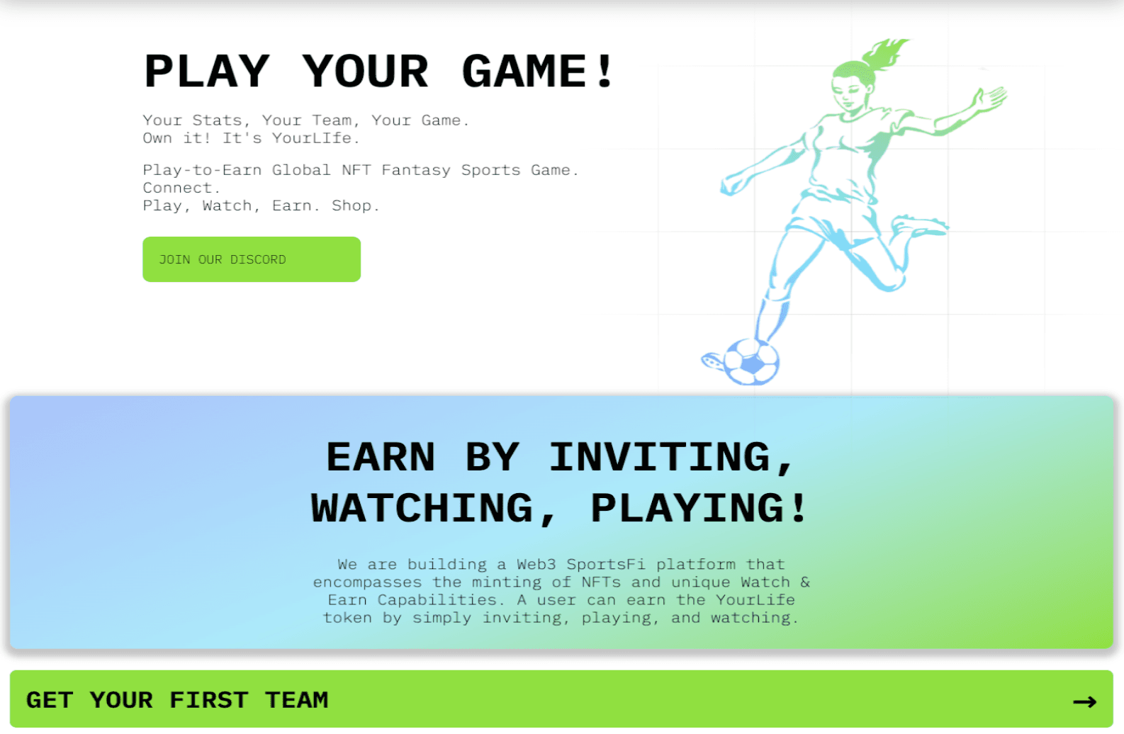 NFT Game Landing Page